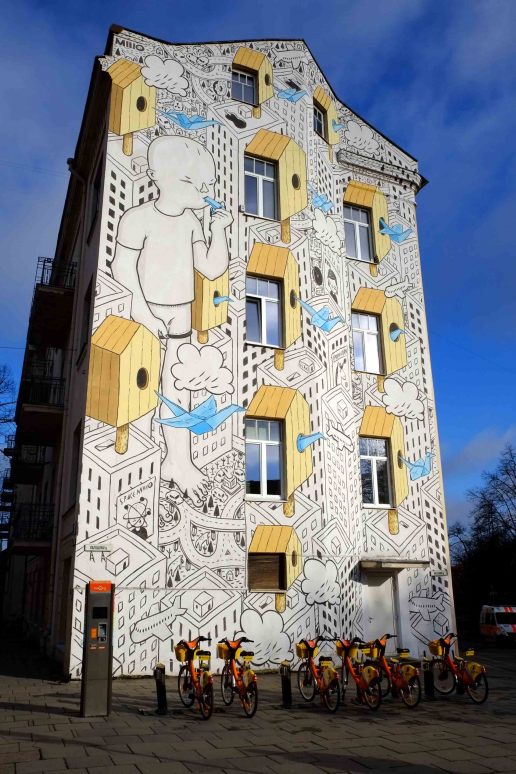 Vilnius Beer Guide Building Mural